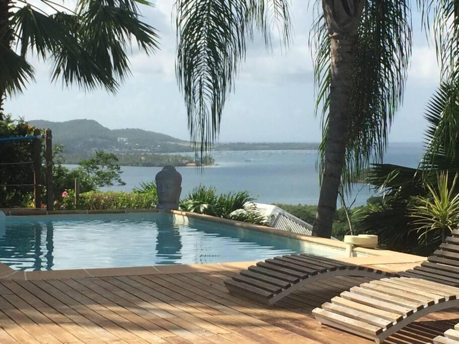 La Charmante Villa Coco Avec Magnifique Vue Mer Le Marin Exterior foto